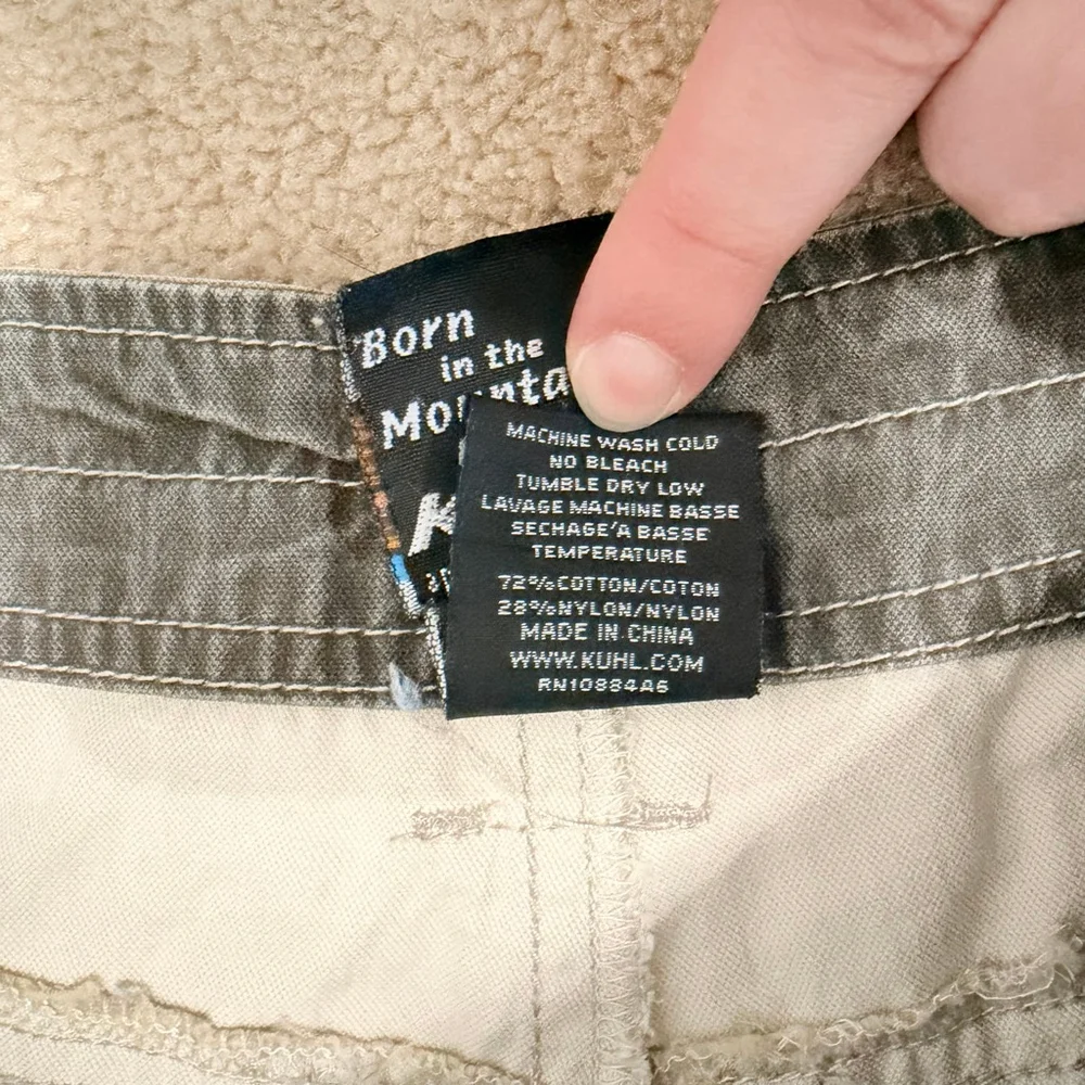 KÜHL Khaki Canvas Cargo Shorts Men's Medium